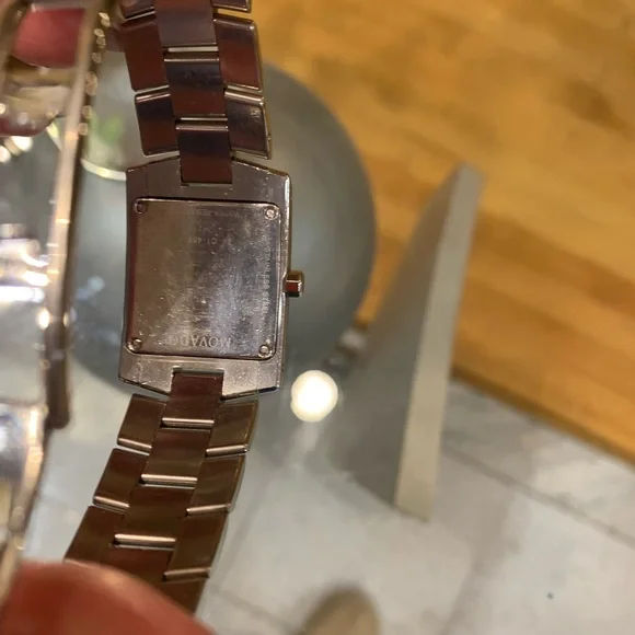 Movado Men's Eliro Rectangle Black Dial Stainless Steel Bracelet Watch 0… - Picture 5 of 10